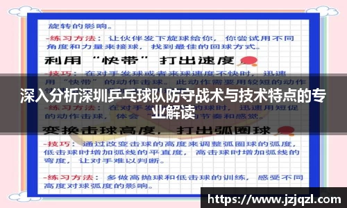 深入分析深圳乒乓球队防守战术与技术特点的专业解读
